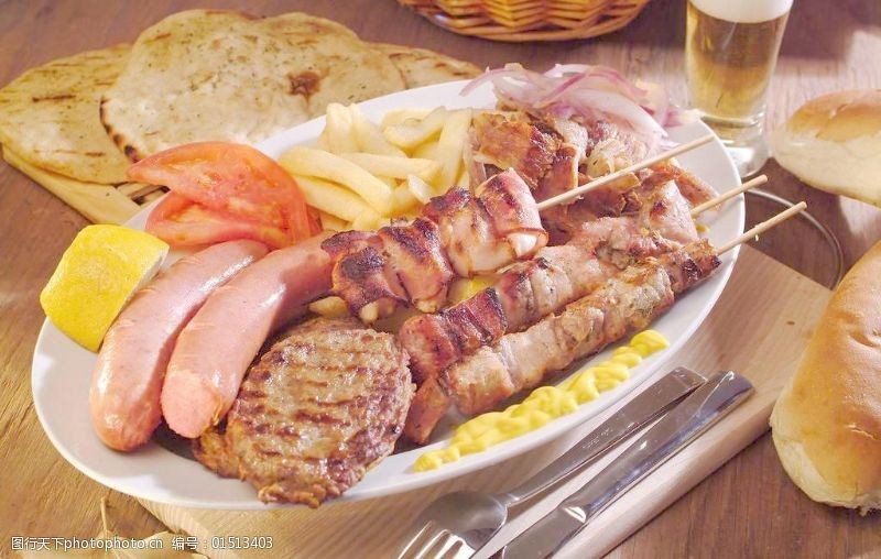 烧烤面包图片素材