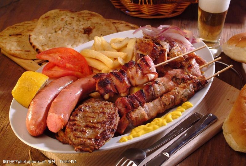 烧烤面包图片素材