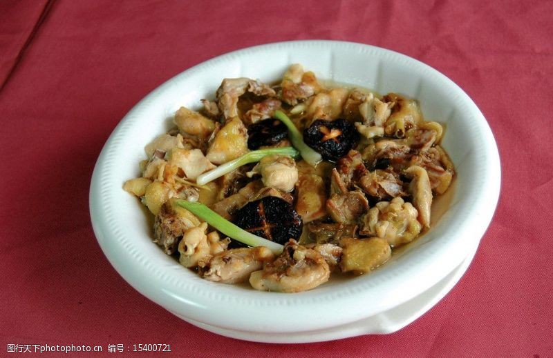 传统美食菜谱专用香菇蒸滑鸡图片