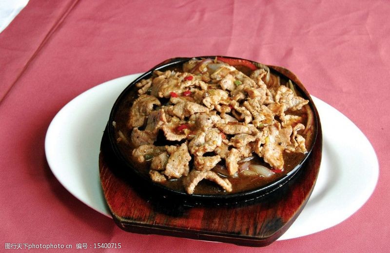 传统美食菜谱专用铁板黑椒牛肉黑椒牛肉图片
