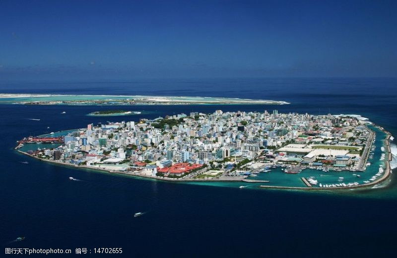 船只马尔代夫鸟瞰首都马累图片