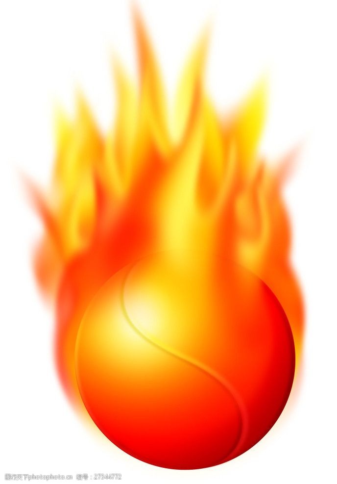 发怒PSD燃烧的火球