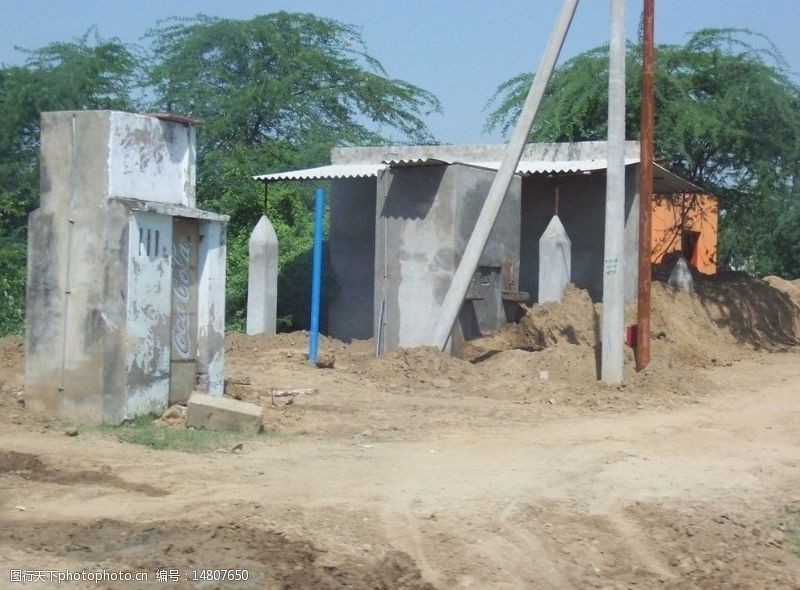 建筑行业印度村庄风情图片