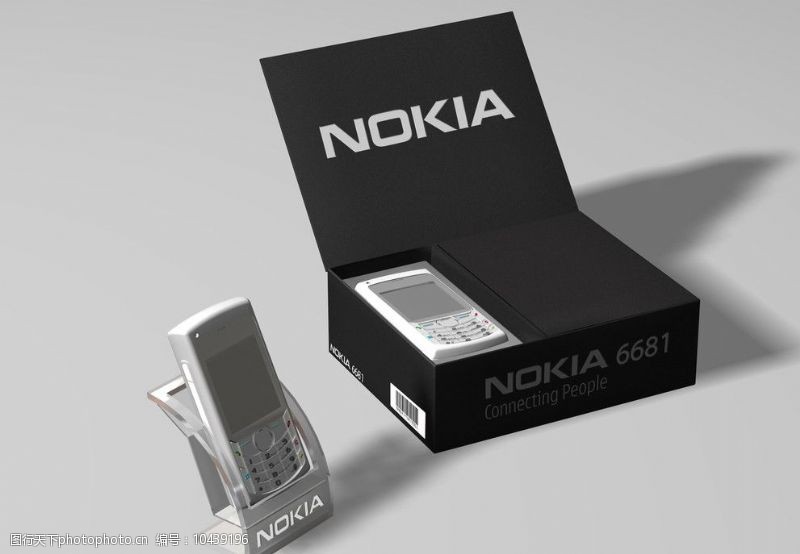 3d设计源文件诺基亚66813D手机模型图片