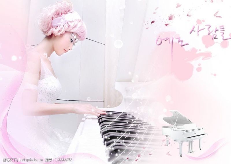 琴键浪漫钢琴图片