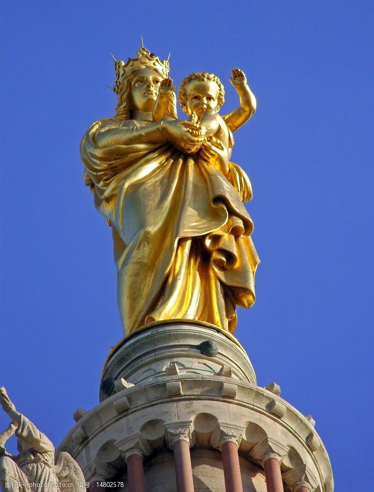 魅蓝法国马赛歌剧院顶上的雕塑图片