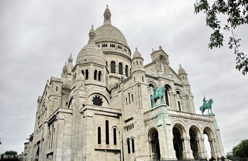摄影台历巴黎圣心大教堂图片