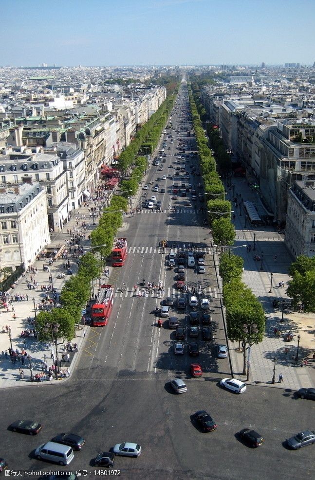 法国著名建筑巴黎香榭丽大街图片
