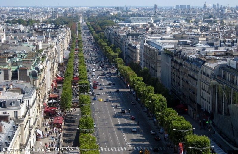 法国著名建筑巴黎香榭丽大街图片