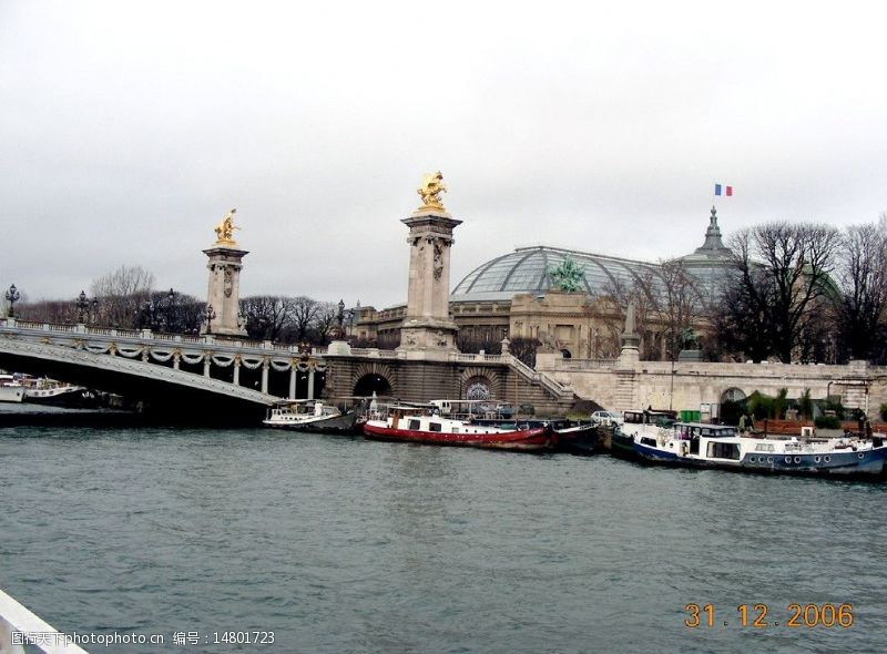 俄罗斯建筑巴黎塞纳河亚历山大三世桥图片