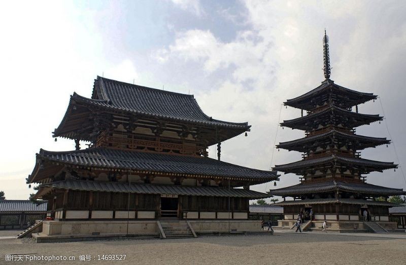 法国著名建筑日本奈良法隆寺图片