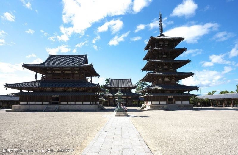 法国著名建筑日本奈良法隆寺图片
