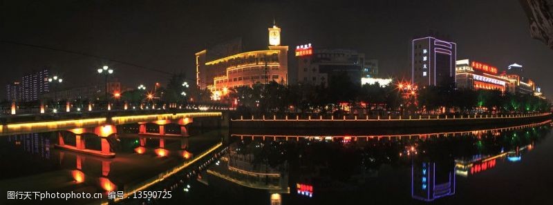 和尚江边夜景图片