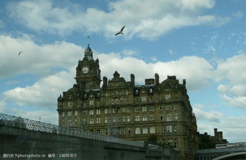 欧洲风格英国苏格兰城堡大楼图片