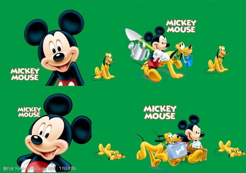 小动物字母可爱米老鼠图片