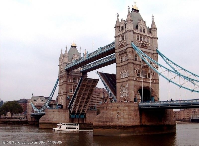吊桥伦敦泰晤士河塔桥图片