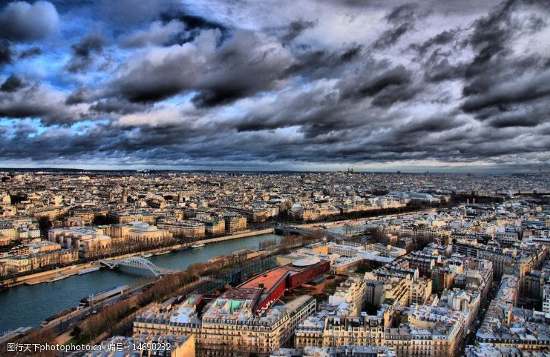 法国著名建筑俯瞰巴黎图片