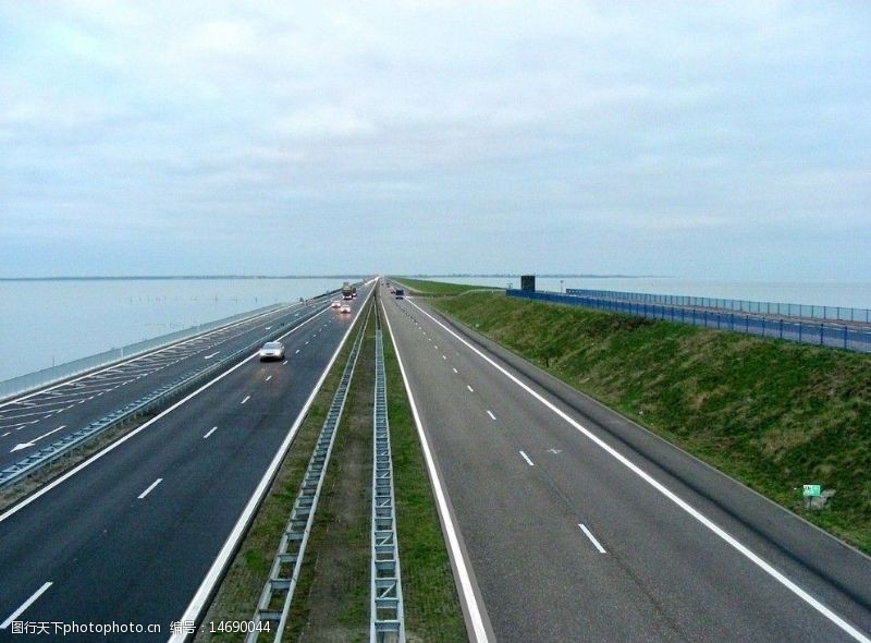 屏障荷兰海堤高速公路图片