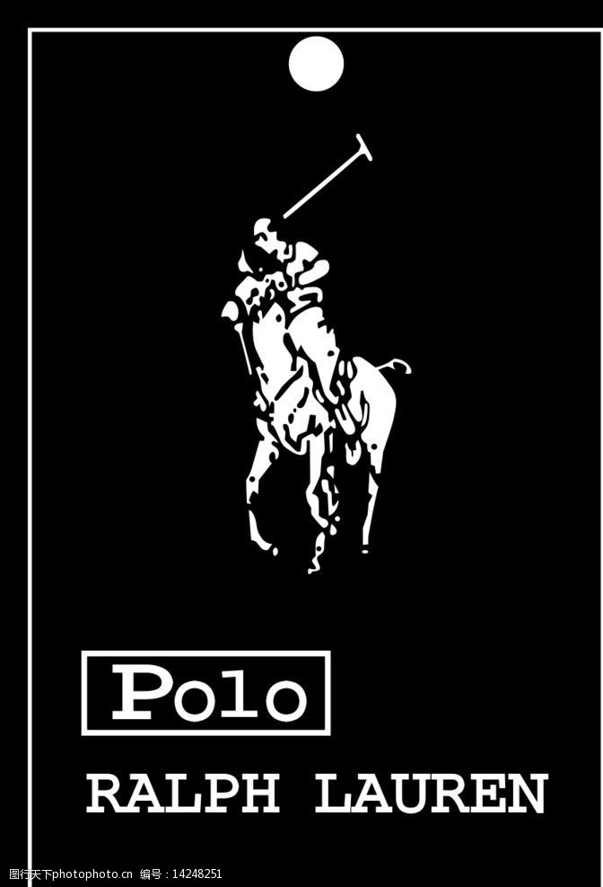 骑士Polo服装吊牌图片