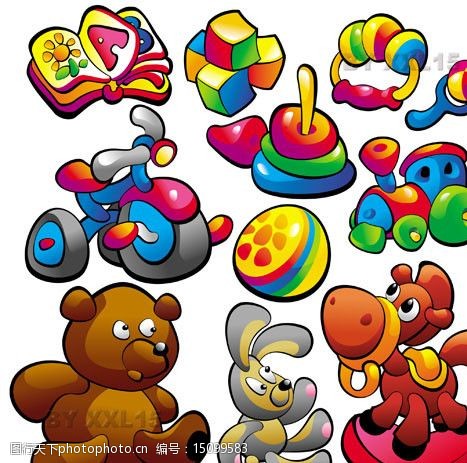 熊本熊卡通玩具矢量素材图片