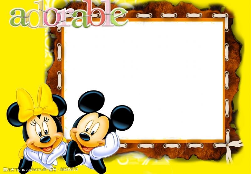 儿童卡通相册可爱的米老鼠相框图片