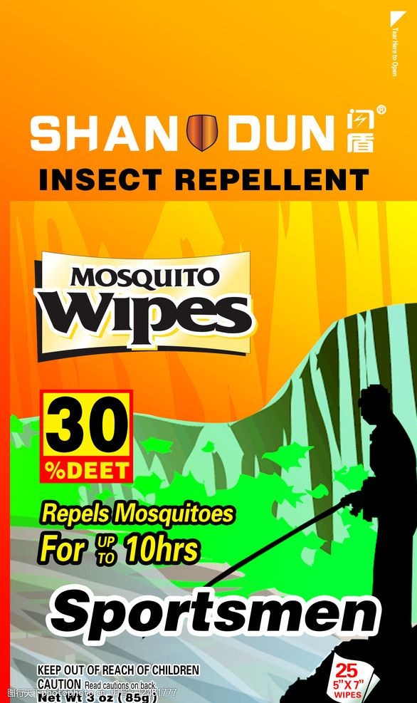 湿巾包装防蚊湿巾图片