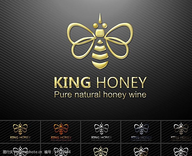 蜂蜜设计图蜜蜂蜂蜜LOGO标志设计图片