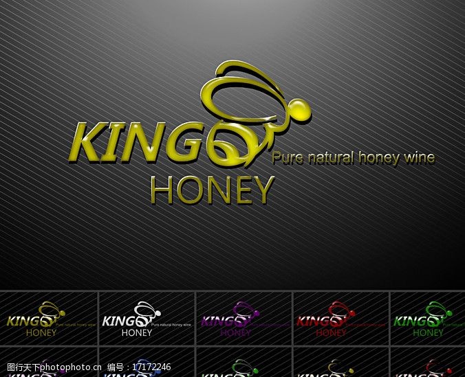 蜂蜜设计图蜜蜂蜂蜜LOGO标志设计图片