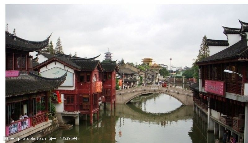 江南人家上海塘桥老街风貌图片