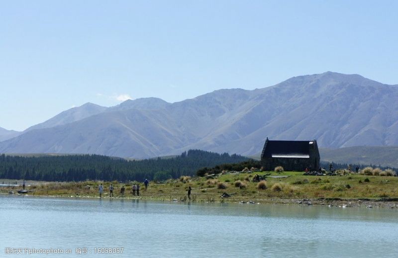 自然堂新西兰之蒂卡波湖和湖边教堂图片