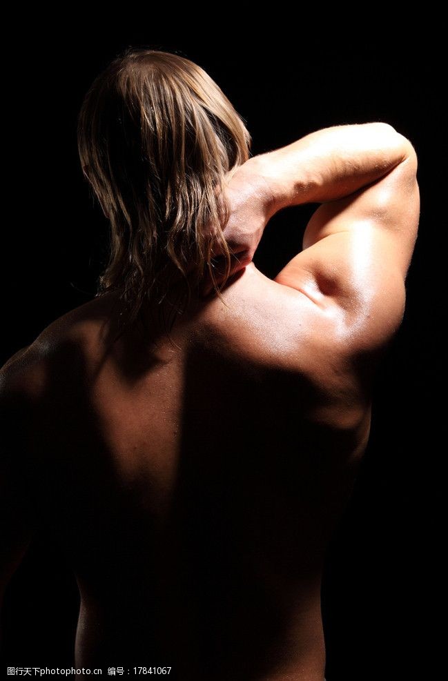男性身体局部特写肌肉猛男图片