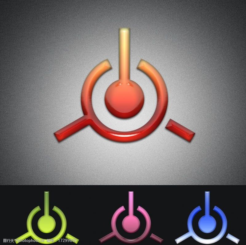 茶标志闹钟水晶Logo设计图片