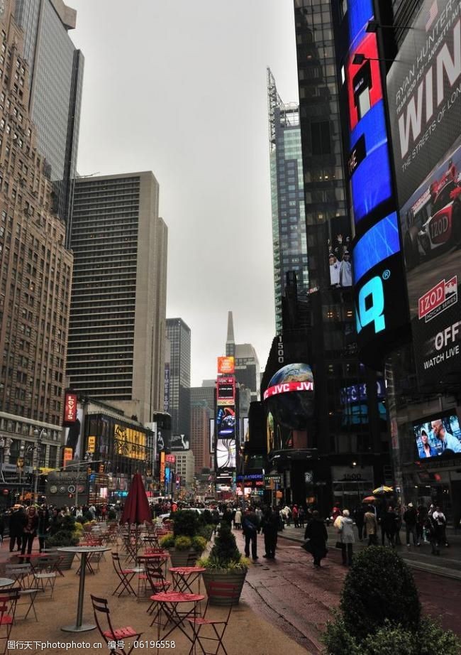 霓虹灯矢量图纽约时代广场街景图片