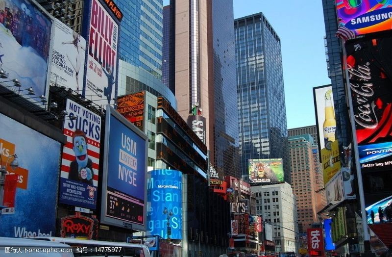 建筑行业纽约时代广场街景图片