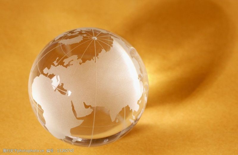 水晶球3d玻璃地球图片