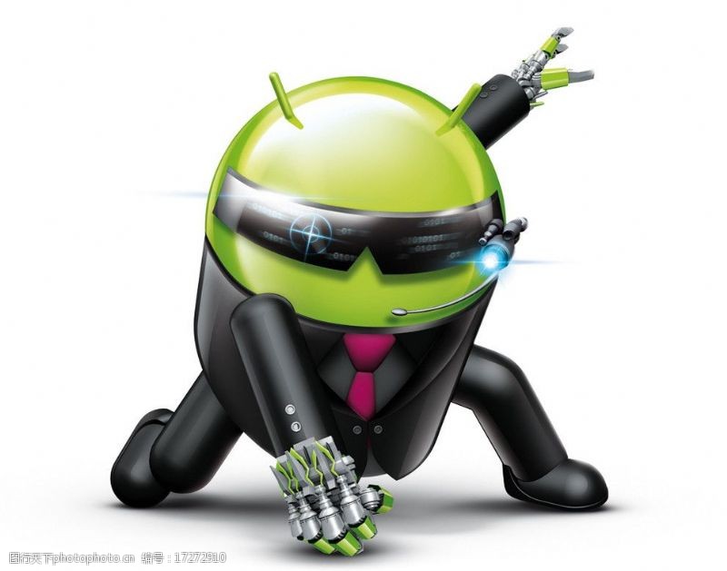 安卓智能手机谷歌小绿人图片