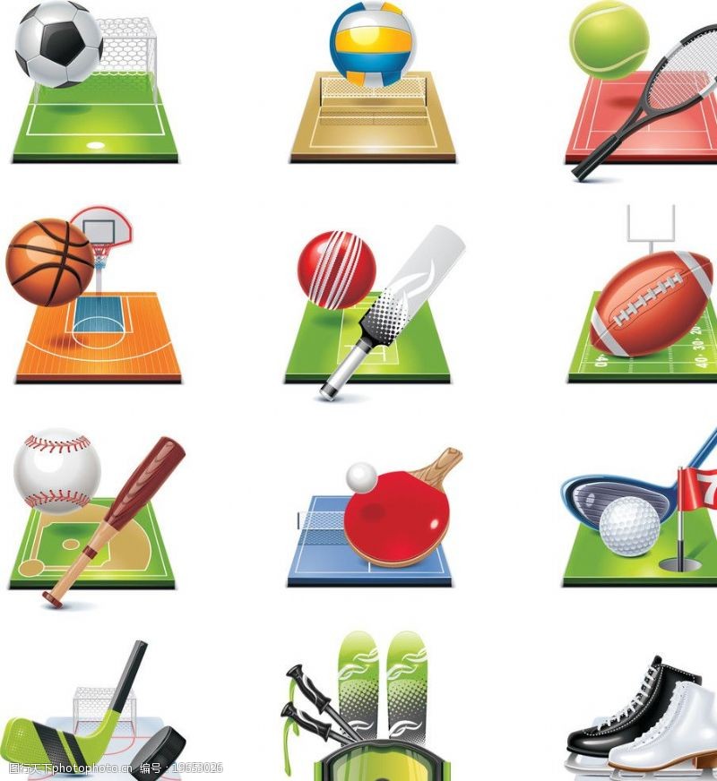 高尔夫运动体育用品图标图片