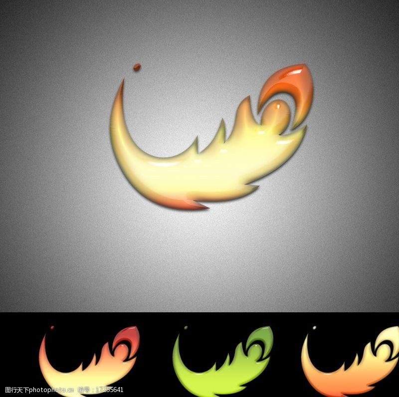 茶标志羽毛水晶logo设计图片