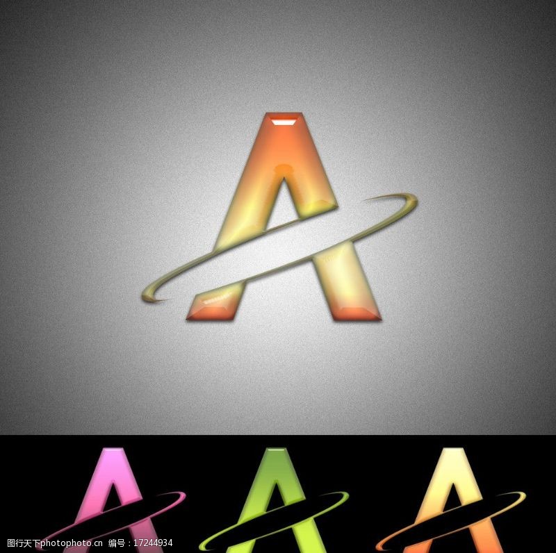 茶标志A字形Logo设计图片