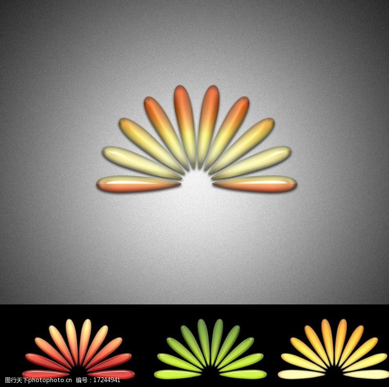 茶标志花瓣logo设计图片