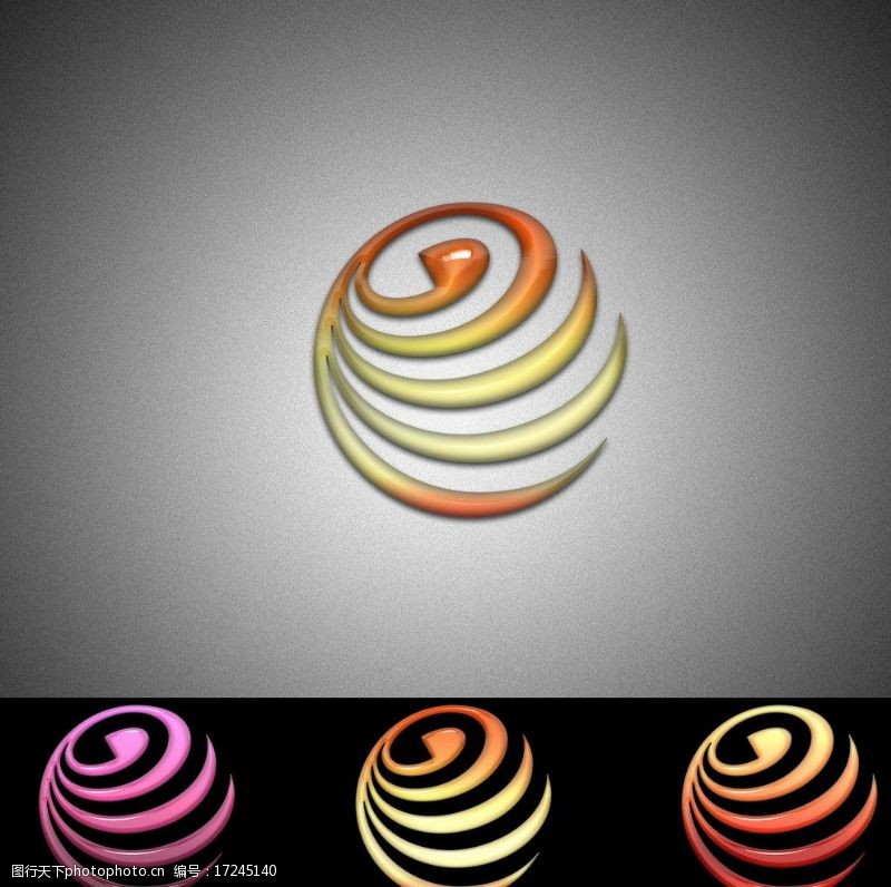 公司vi科技环形水晶logo设计图片