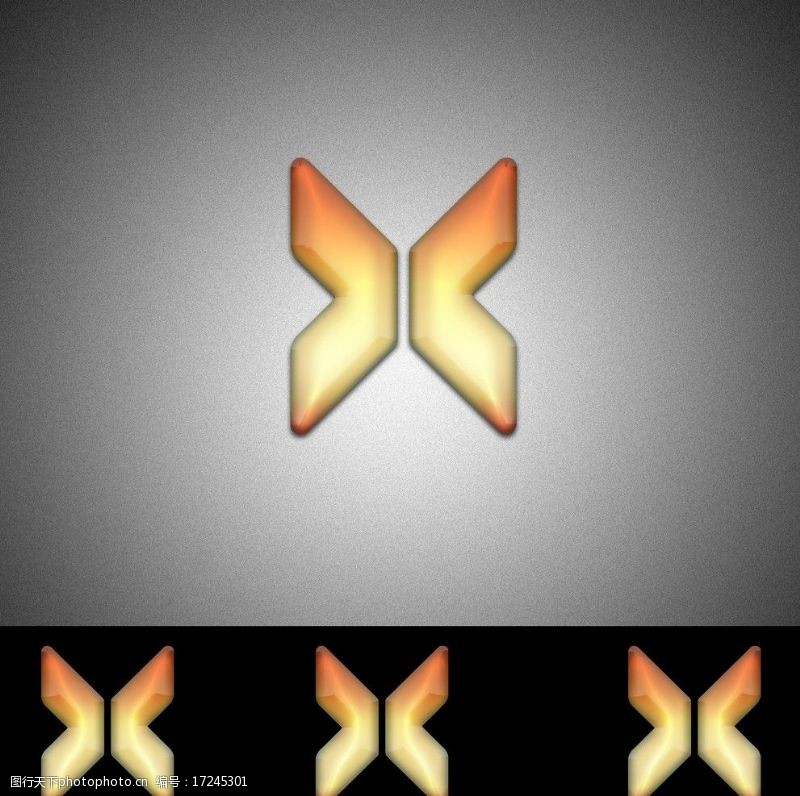 公司viX字形水晶logo设计图片