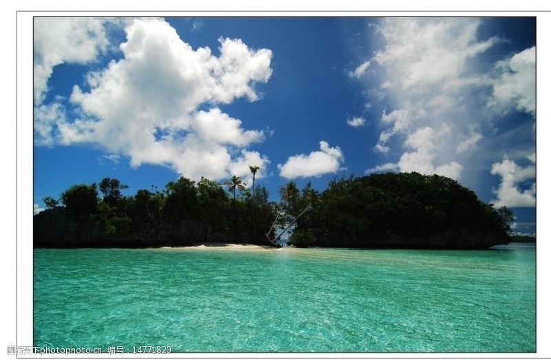 风景宜人帕劳岛礁风光图片