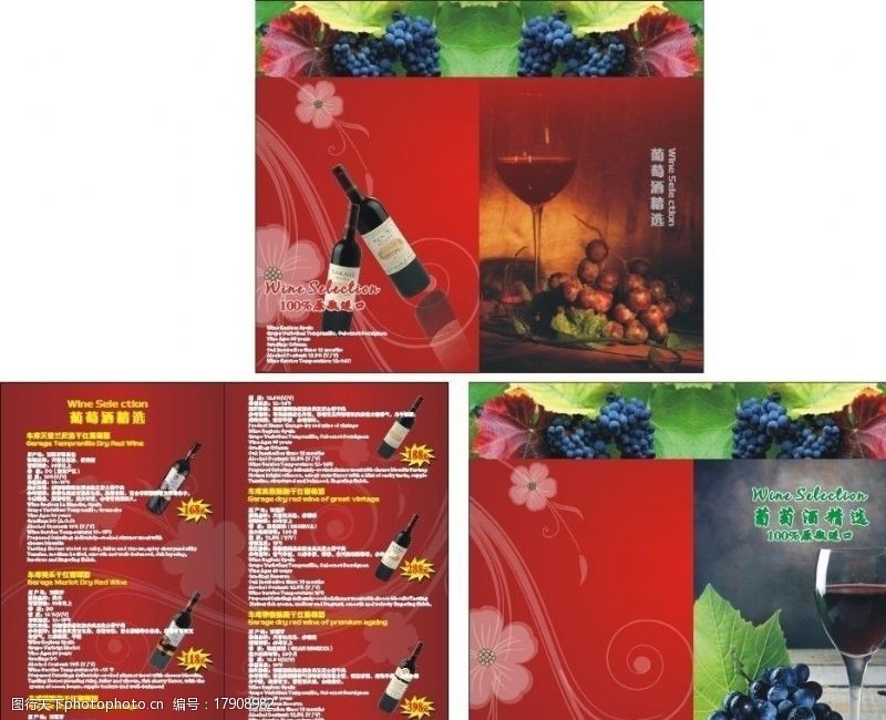 葡萄酒dm单葡萄酒宣传单图片