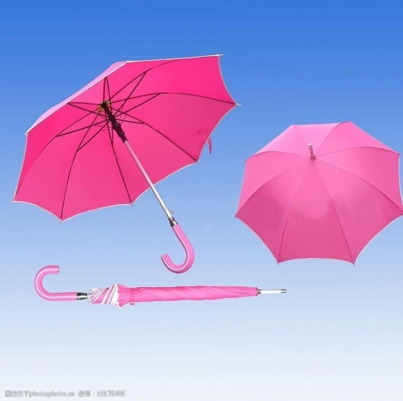 晴雨两用长柄半自动晴雨伞图片