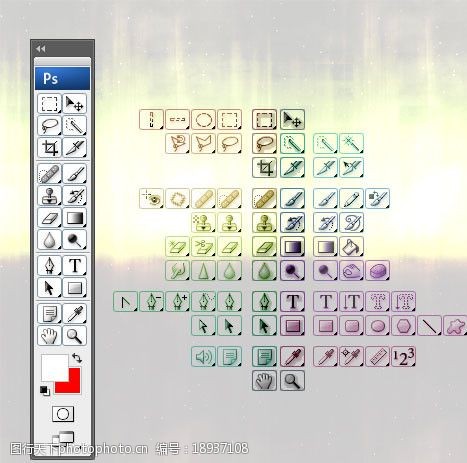32像素PS图标PS工具条图片