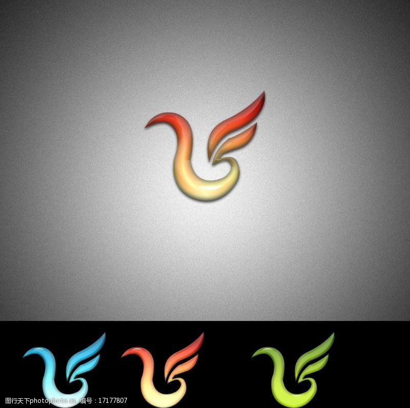 餐饮vi凤凰水晶Logo设计图片