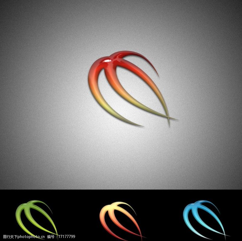 餐饮vi科技环形水晶logo设计图片