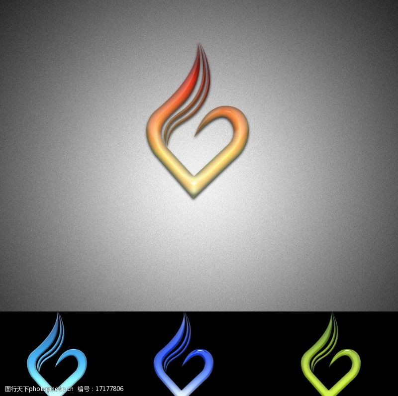 餐饮vi心形logo图片