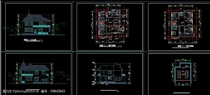 别墅平面方案二层别墅方案图片